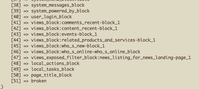 Block listing