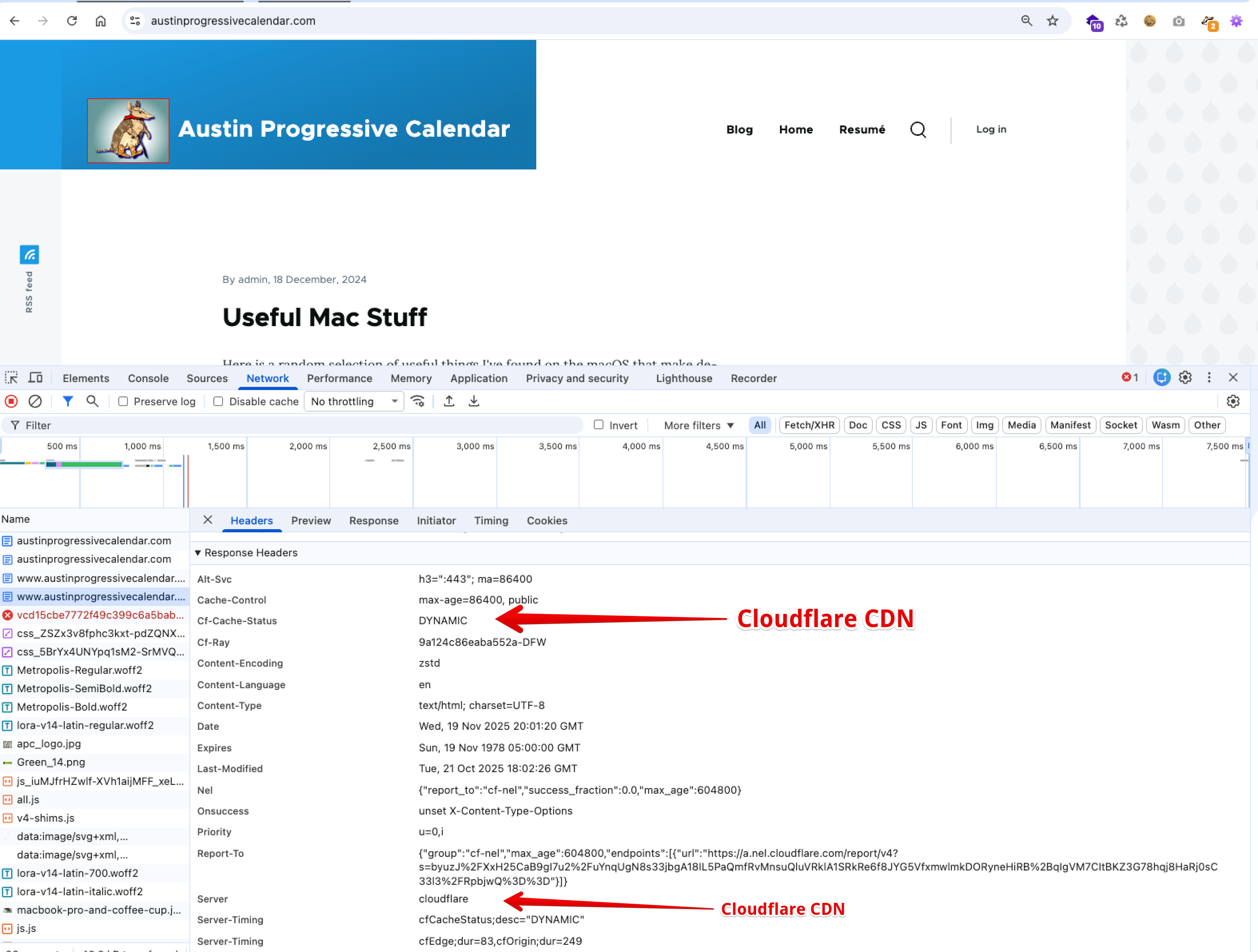 Cloudflare response headers