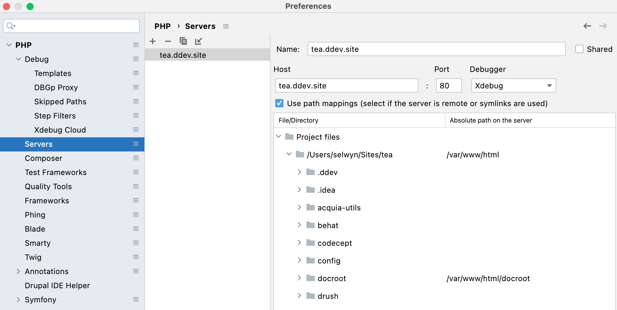 PhpStorm settings