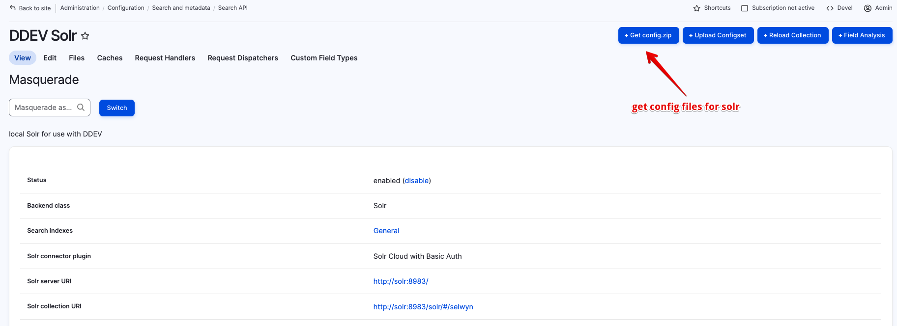 Solr get config.zip